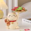 Cat-Shaped Snack and Fruit Tray - Light Luxury Ornament for Desk or Bar