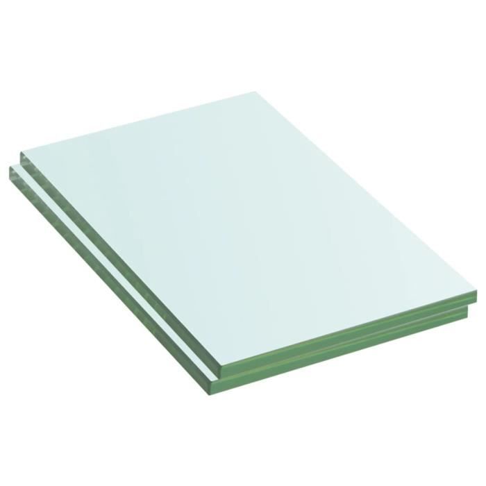 VidaXL Panneaux d'étagère 2 pcs Verre Transparent 20 x 12 cm