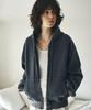 Vanone Atelier A3572 Washed Zip-Up Hoodie_Navy