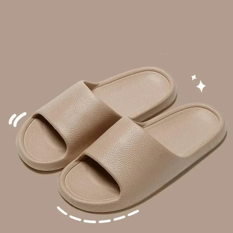 Fashion EVA Men Sandals Flip Flops Man Slippers Solid Color Simple Non-slip Soft Sole Comfortable Shower Slippers Outdoorf Couple Shoes