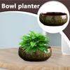 Bowl Planter Decorative Hydroponic Pot Ceramic Leakproof Spacious Bowl Planter For Indoors And Outdoors Succulents And Flowers