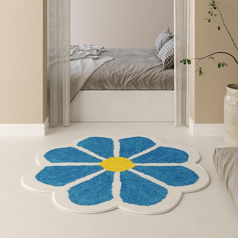 Fresh Faux Cashmere Soft Durable Dirty Resistant Floor Mats Bathroom Kitchen Living Room Doorway Home Decoration