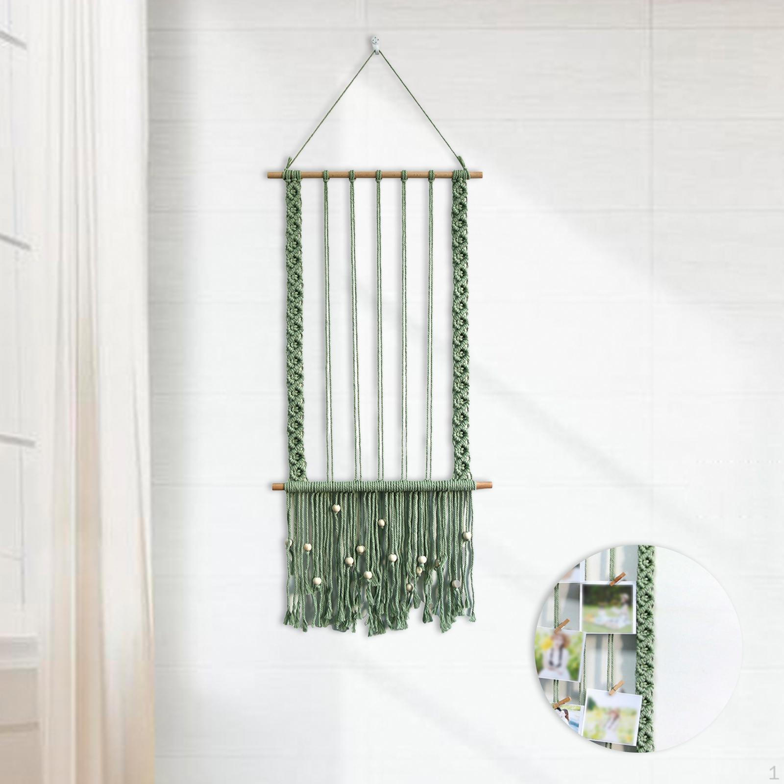 

Подвесной фотодисплей в стиле бохо-макраме, настенный декор, рамки, органайзер для женщин, вечеринка,