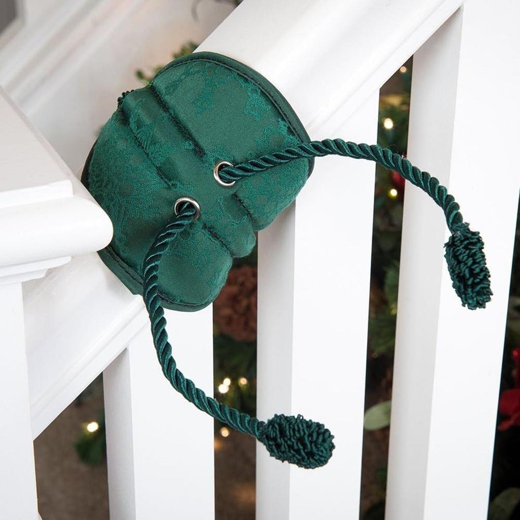 holiday stair railing Garland Ties Reusable Padded Protective Hanger Indoor Home railing protection holiday garland ties