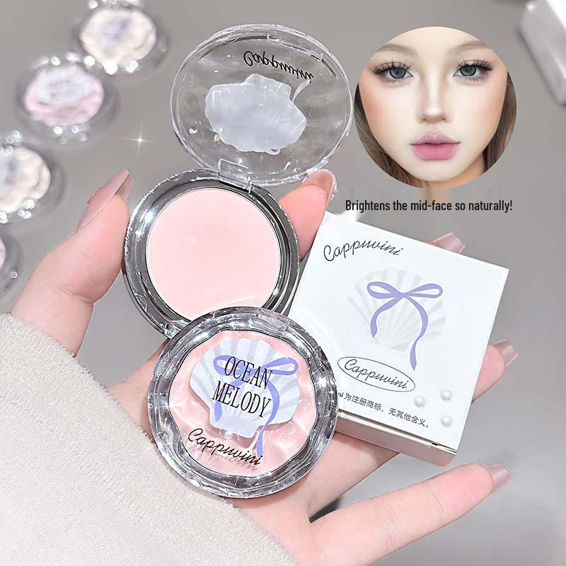 Cappuvini Natural Plumping Matte Highlight Powder for Three-Dimensional Face Brightening