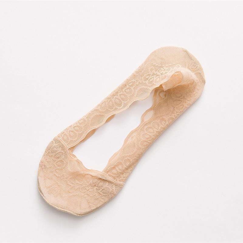 

Носки-следки, женские, тонкие, кружевные женские невидимые носки, антибактериальные, влагоотводящие, с защитой от запаха, противоскользящие, не сползающие, короткие носки one size