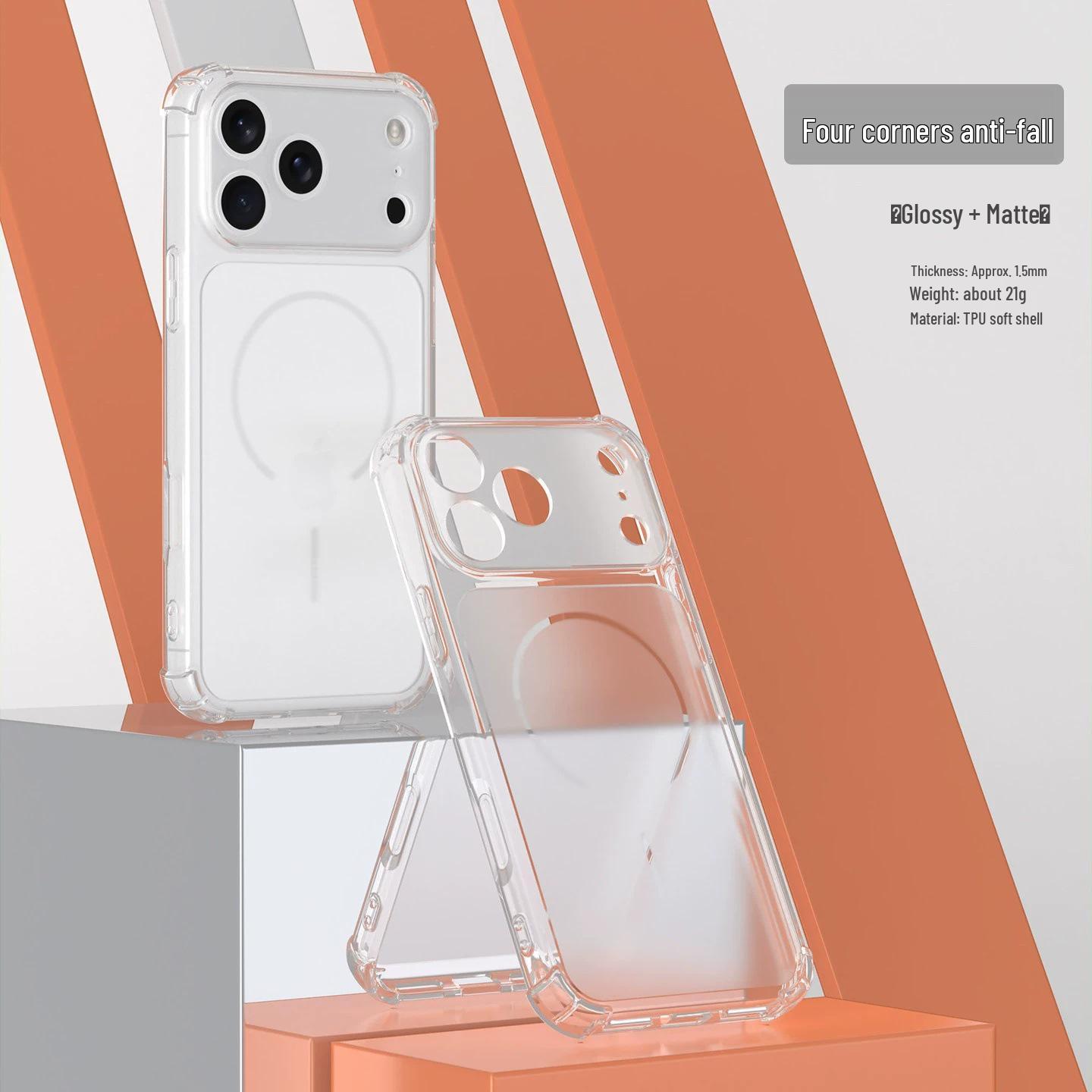 

iPhone 17 Pro Max Anti-Drop Matte Frosted Protective Case 17 Pro Max белый