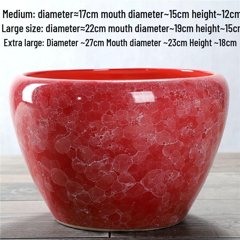 Nordic Style Extra-Large Ceramic Flower Pot for Indoor/Outdoor Use - Ideal for Money Tree, Pothos, and Creative Bonsai.