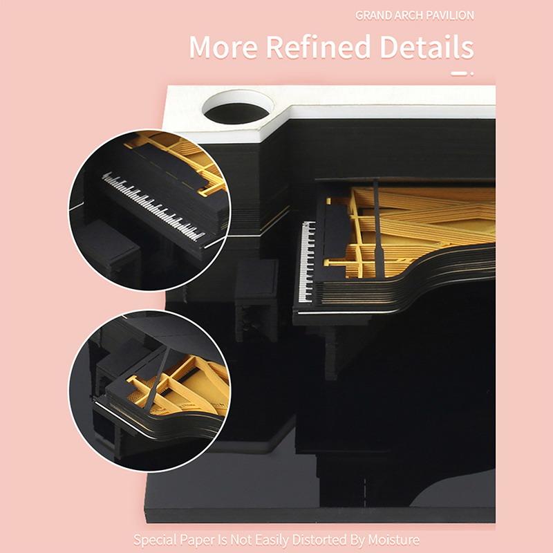 Time Piece Calendar 2027 Desk Calendar 3D Tear-Away Calendar Paper Carving Art Memo Pad Notepad Christmas Desktop Decoration
