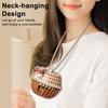 Hanger Fan Adjustable 3-Speed Wind Modes Portable Hanging Neck Small Fan Cartoon Elephant Design Circus Bells Shape Cooling Fan