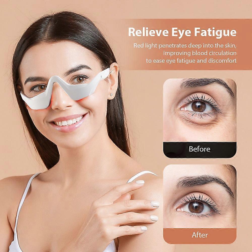 Revital Eyes Red Light Therapy Glasses, Advanced EMS Under Eye Massager, At-Home Beauty Device for Dark Circles, Puffiness & Fine Lines
