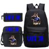 Football Player Peripheral Student Schoolbag Set, Youth Backpack Three-Piece Set