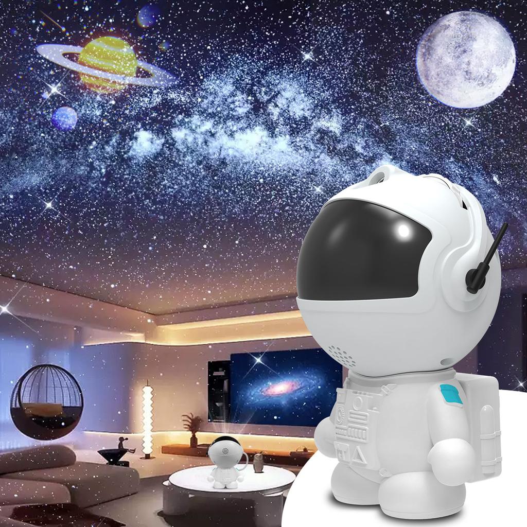 1PC Astronaut Galaxy Projection Night Light 360 °Adjustable Starry Sky Atmosphere Lamp for Ceiling Bedroom Decor Birthday Gift