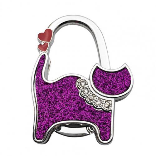 Durable Handbag Hanger Cats Shaped Bag Hanger Folding Non-slip Saving Space Table Purse Rack