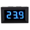 Voltage Meter, Voltmeter 0.56inch Two Wire Digital LED Display Voltage Meter for 12V 24V Battery Car (Font Backlight Color Blue)