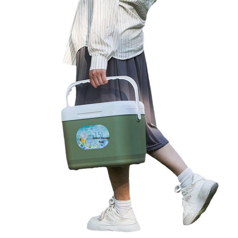 Compact Insulated Ice Box for Outdoor, Fishing, Camping, and Car Use