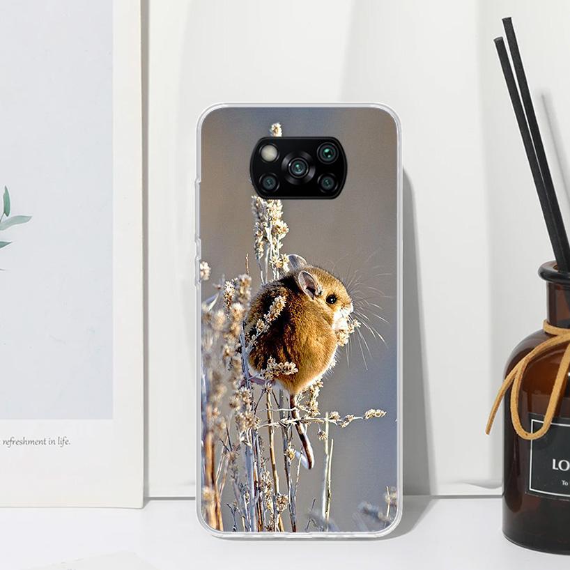 Cute Lovely Pet Hamster Phone Case For Xiaomi Poco X7 X6 X5 M7 M8 Pro F7 Ultra Redmi 15C 15 13C 13 12C 12 10 10C 10A Art Fundas