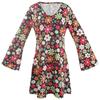 Women Hippie Costume Carnival Party Party Disco 70's Dance Costume Set Headband Dress