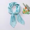 Silk Feel Square Neck Scarf Lightweight Soft Fabric Classic Design Versatile Accessory for Women and Men Fashion