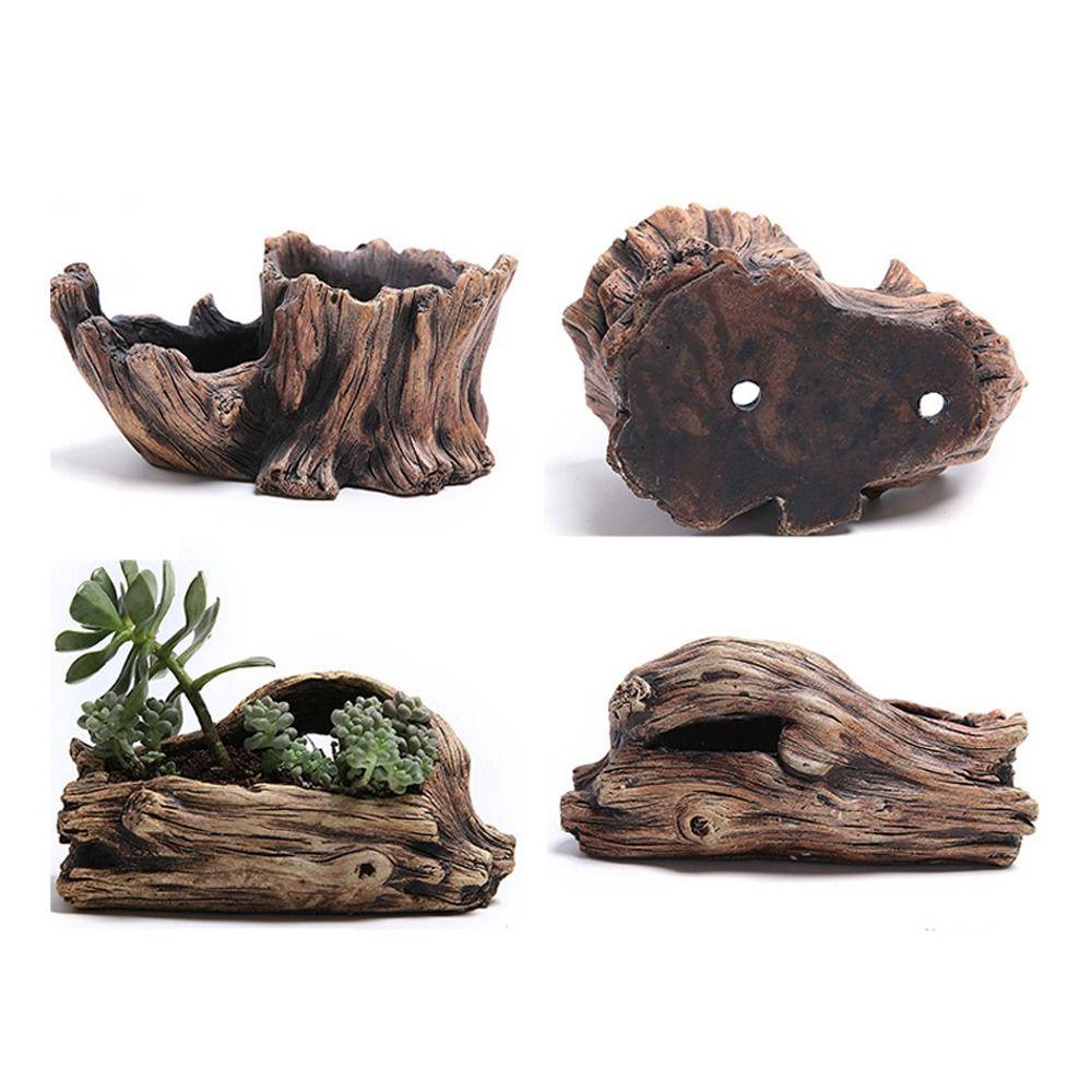 Nordic Tree Root Stump For Home Decor Garden Supplies Planters Flower Pot Bonsai Flower Pots
