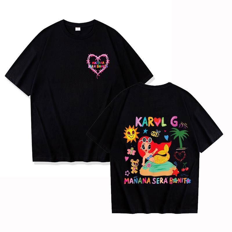 Hot Fashion Cartoon Manana Sera Bonito Print Hip Hop Short Sleeve Men Women Summer Cool Casual Outdoor Personality T Shirts Tops