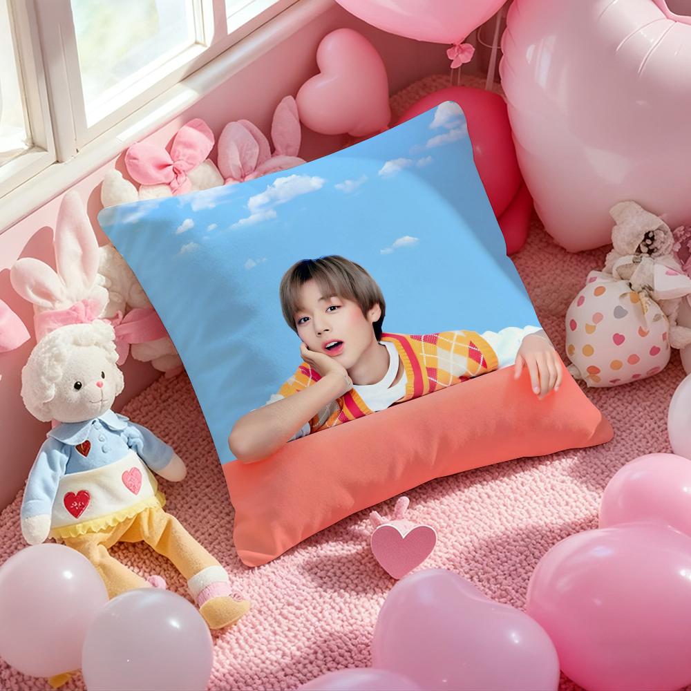 Kpop Park Ji-Hoon Cushion Cover Pattern Printed Pillowcase for Living Room Sofa Cushion Cover & Bedroom Decor