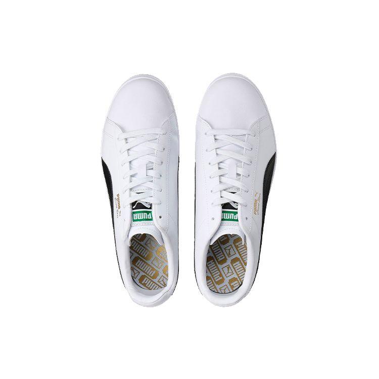 Puma Court Star Leather Casual Low-Top Sneakers Unisex Sneakers White Black 384676-01