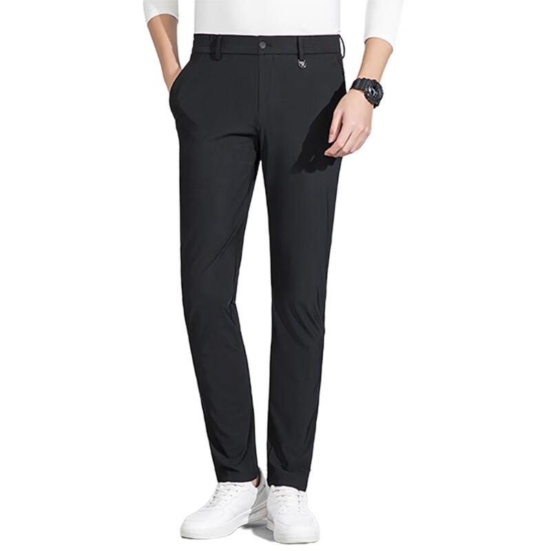 MONTAGUT Men's High-Elastic Cool Straight-Leg Casual Pants