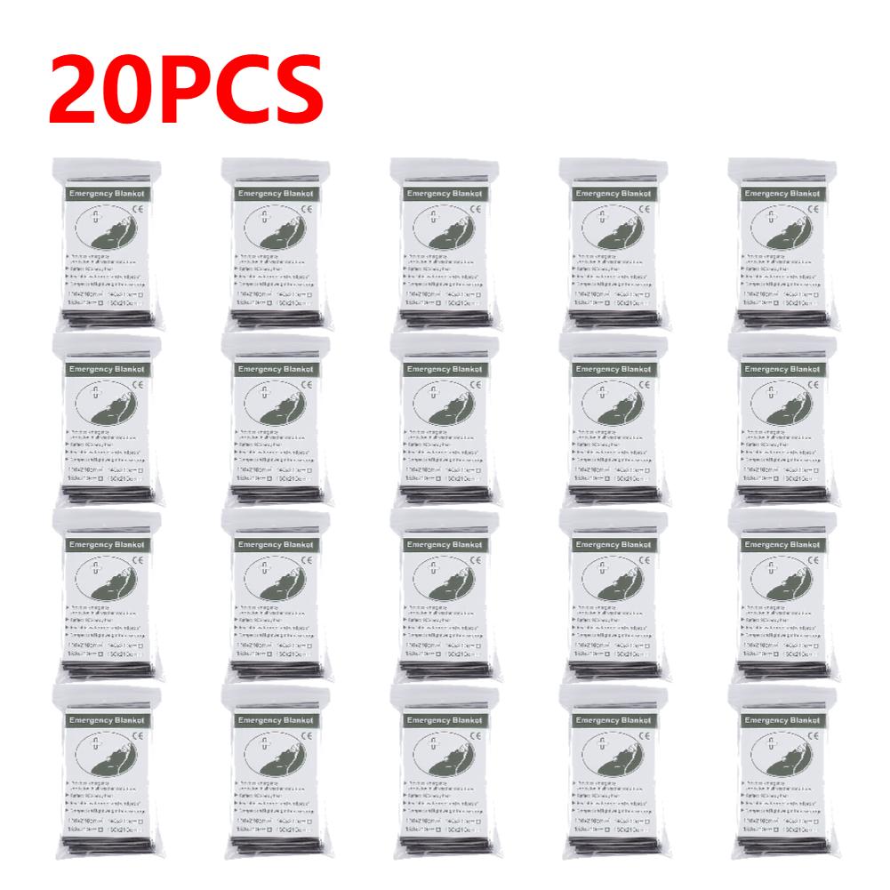 10-1PCS Outdoor Emergency Blanket Camping Foil Thermal Blanket Waterproof Windproof Sunshade Survive First Aid Rescue Blanket