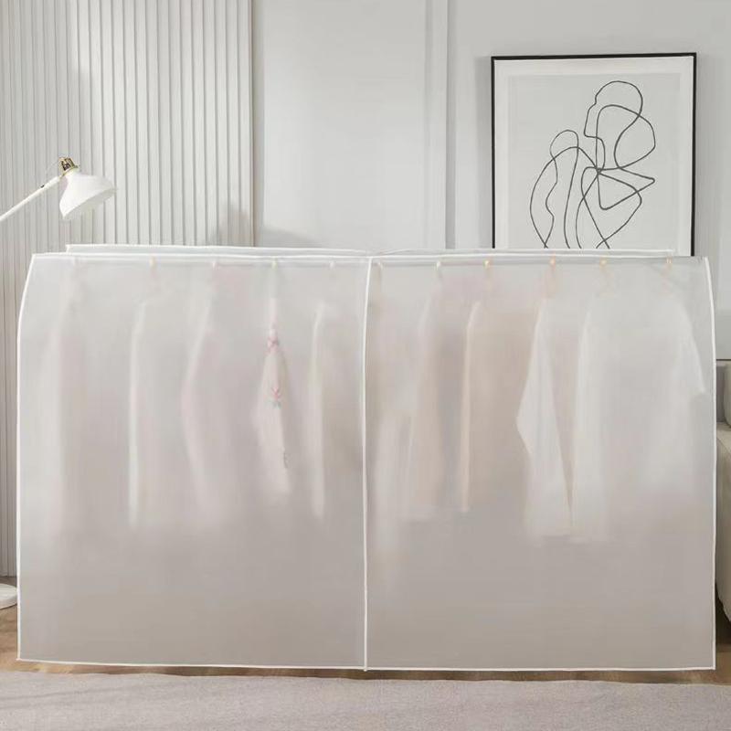 PEVA X-shaped Clothes Hanger Simple Dust Cover Cloth Home Bedroom Clothes Dust Cover Portable Rental House Clothing Dust Cover