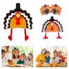 Thanksgiving Headgear for Adult LED Turkey Hat for Boys Girls Cartoon Plush Hat Festival Party Festival Celebration Hat