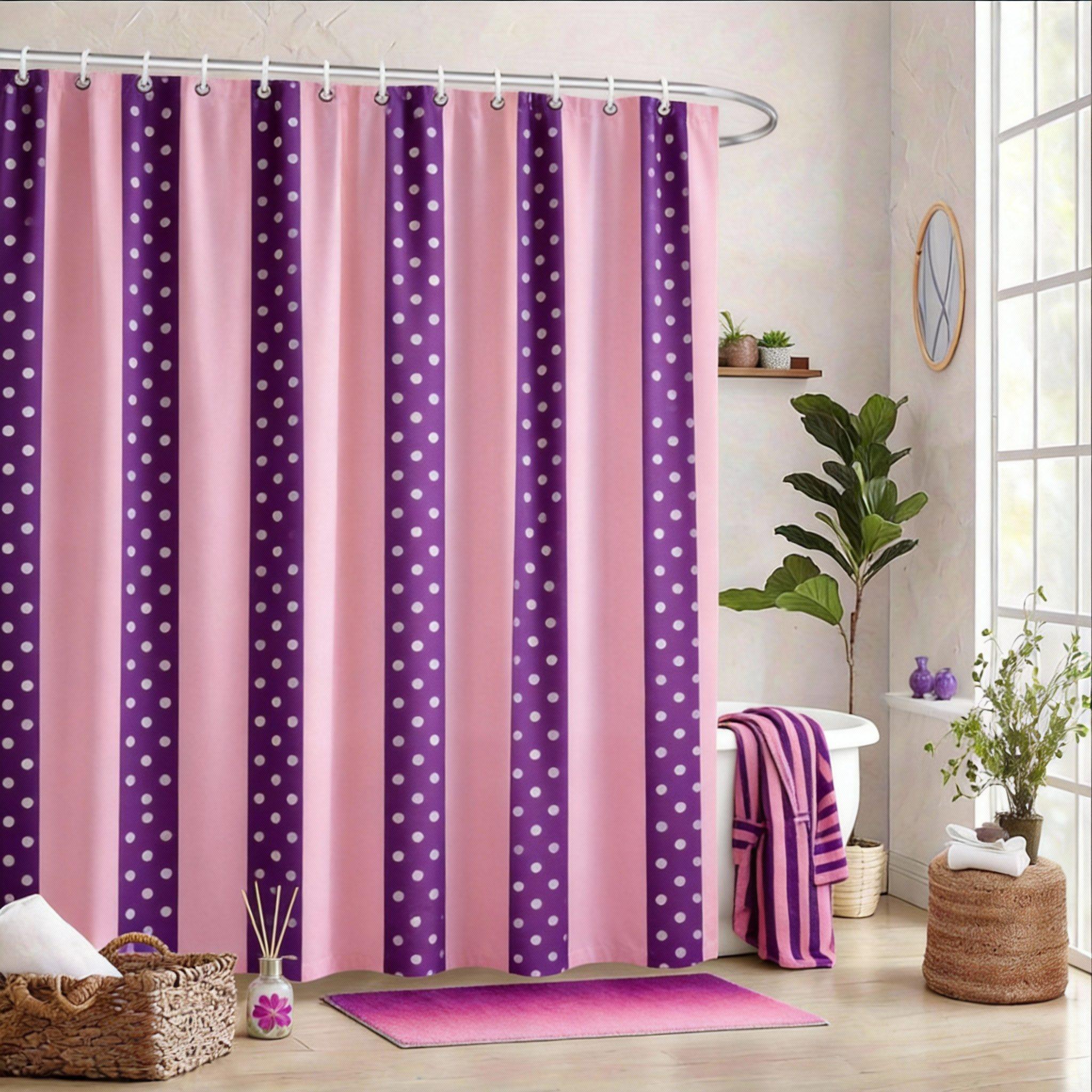 

Soft Stripe Shower Curtain 180x180cm – Pastel Rainbow Colors, Minimalist Bathroom Decor Gift, 12 Hooks 90X180cm(35x70in)