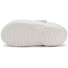 Crocs Unisex Classic Lined Clog White/Grey Warm Comfort Slip On 203591-10M