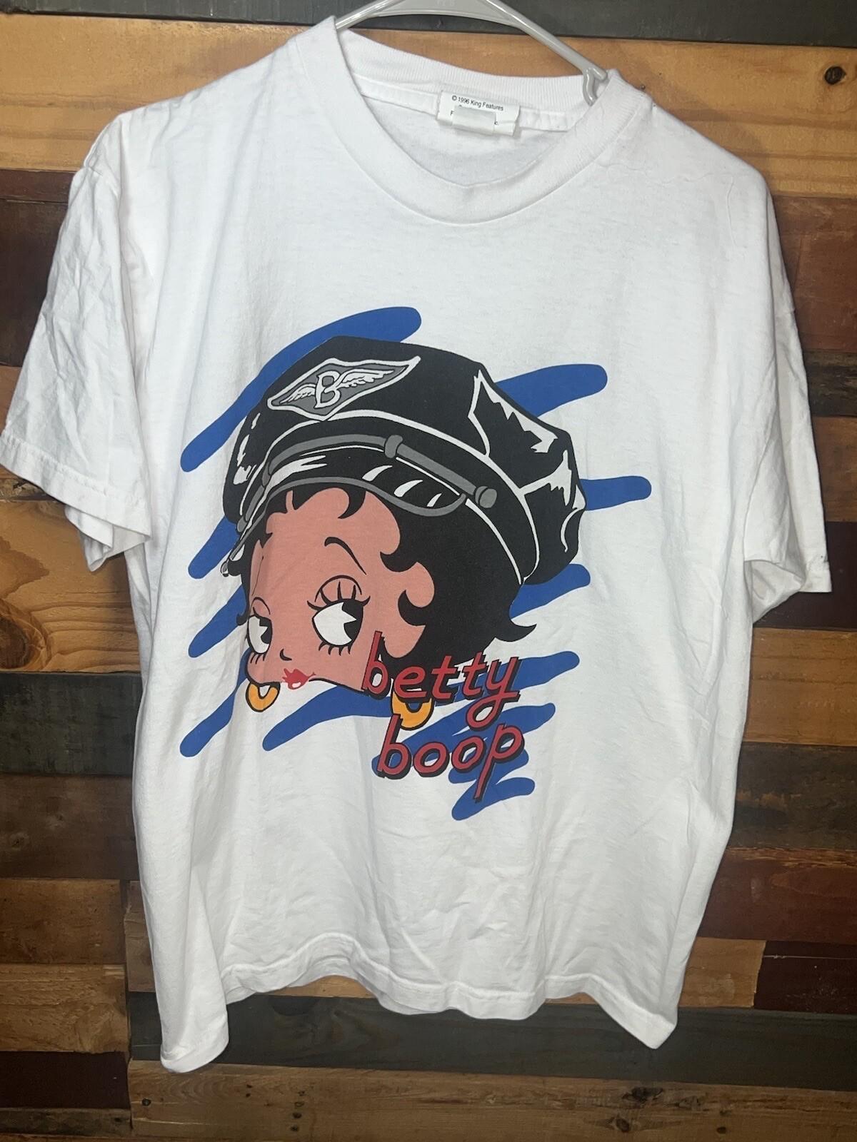 Vintage Betty Boop 90s White Color Reprint Shirt AN49218 XL