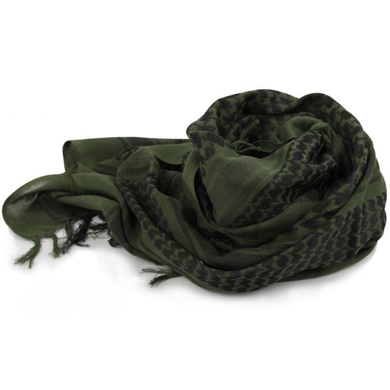 Top Blue Unisex Military Winter Shemagh Tactical Scarf 100% Cotton Keffiyeh Scarf Wrap Outdoor Hiking Hunting Windproof Sacrves
