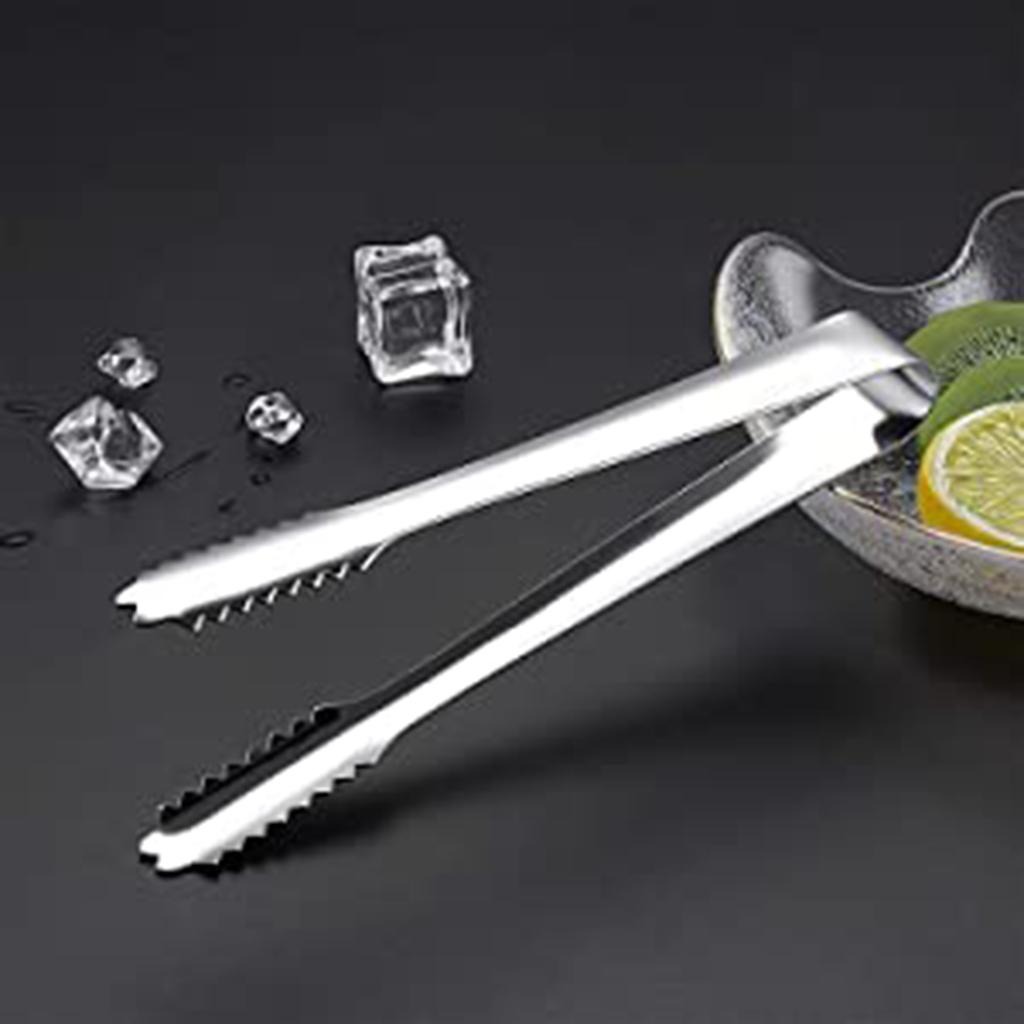 6 Inch Stainless Steel Ice Tongs Multi-used Food Clips Fornice Cube Sugar Biscuits Bread Kitchen Home Accessories