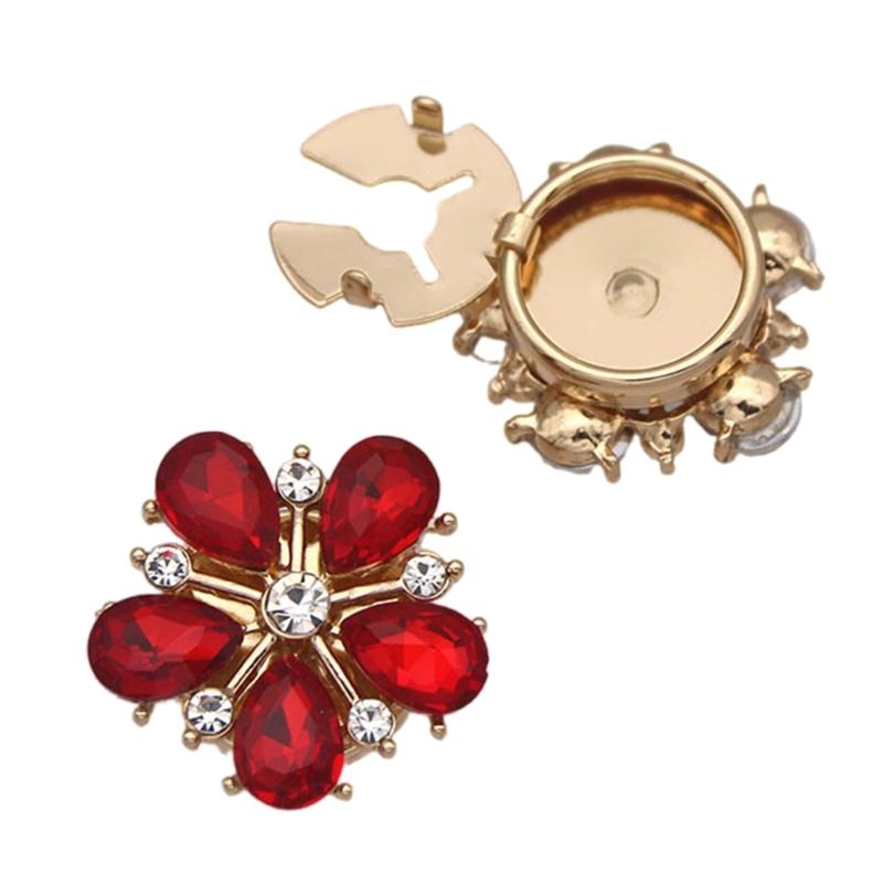 Sparkling Glass Crystal Alloy Cufflinks For Dress Shirts Elegant Formal Accessories With Sturdy Design