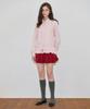 Sinun Flare Knit Skirt & Cape (Red)