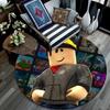 Roblox pattern round rug,Carpet Rug for Living Room Bedroom Playroom ,Non-slip Floor Mat,Holiday Gifts and Birthday Gifts.