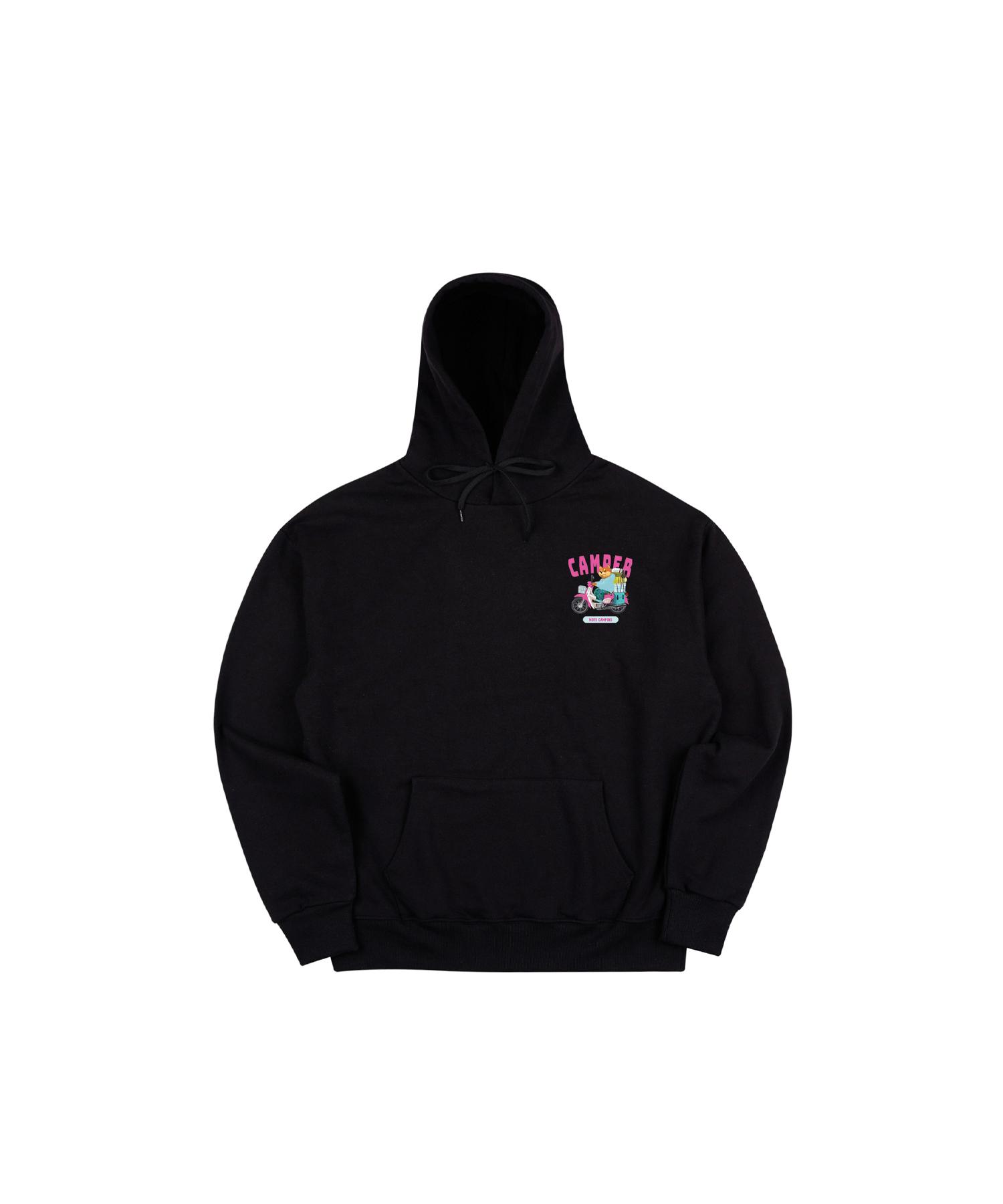 Cream Soda Lab Motocamp Small Logo Hoodie Black Pink Kimo M