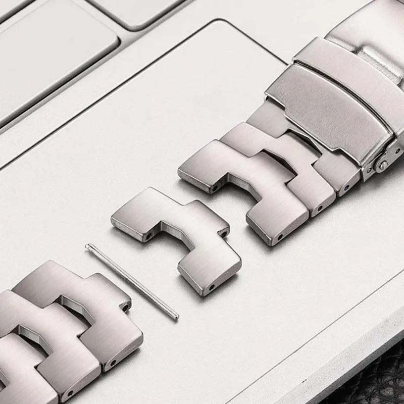No Gaps Titanium Alloy Watch Band for Samsung for Galaxy Watch 7 Ultra 47mm Curved End Link Bracelet with Metal Strap
