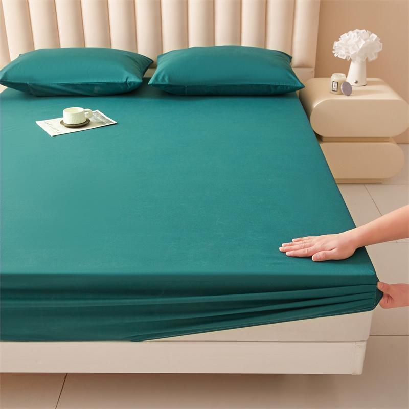 

Elastic Fitted Sheet Waterproof Couple Double Bed Sheets Bed Linen Mattress Protector for Kids 90 160 135x200 Full king Washable Twin