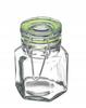 Airtight Glass Container with Lid and Silicone Seal 100ml 1 Pc.