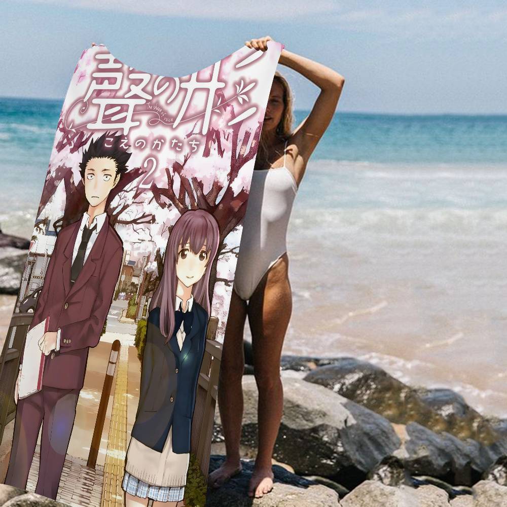 

1pc A-a S-silent V-voice Anime Microfiber Beach Towel Absorbent Quick Dry Soft Yoga Swimming Resort Mountain Climbing Towel W40*H60(CM)