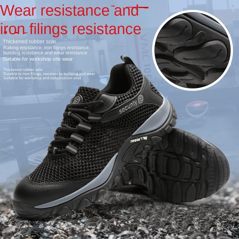 Buty robocze męskie letnie antyprzebiciowe i antyprzebiciowe lekkie olejoodporne ochronne buty robocze