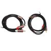 3Pcs Audio Cable 3.5mm To 2RCA Cable Oxygen Free Copper Black Aluminium Alloy Shell for Phone Tablet