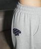 Seulliggeullou Angel Applique Curved Sweatpants [Gray]