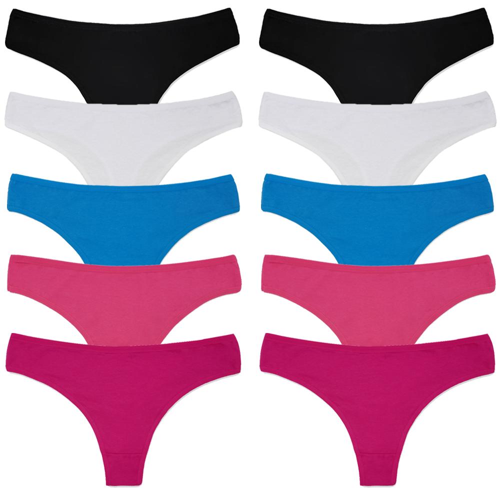 

10 шт./компл. стринги хлопок женское нижнее белье трусики стринги женское нижнее белье сексуальные трусики нижнее белье для девочек стринги L