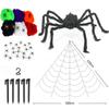 1pc Giant Spider Web Halloween Decoration Outdoor Courtyard and Lawn Spider Web Terror Courtyard Decoration Design