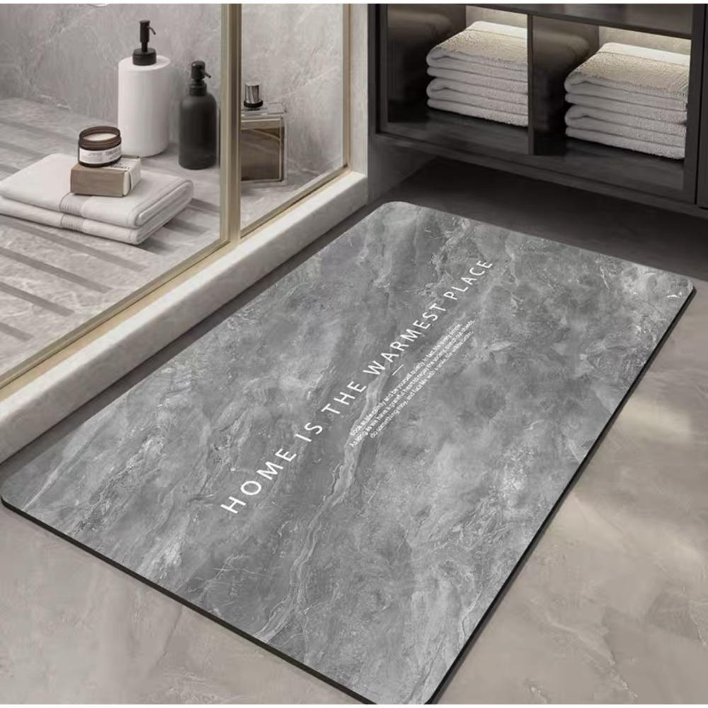 Diatom Mud Cushion Absorbent Bathroom Mat Marble Kitchen Foot Mat Toilet Door Mat Non-slip Absorbent